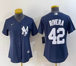 Youth Nike New York Yankees #42 Rivera black majestic baseball Jerseys-BD