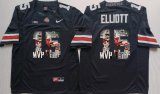 Ohio State Buckeyes #15 Ezekiel Elliott black fashion college football jersey(1)