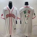 2023 World Cup Mexico #7 Julio Urias white green red majestic baseball jerseys 12