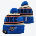 2024 Oklahoma thunder blue beige black NBA Sports Cuffed Knit Hats