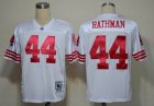 San Francisco 49ers #44 Tom Rathman White NFL Throwback Jerseys