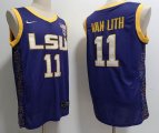 LSU Tigers #11 Hailey Van Lith purple NCAA basketball jerseys