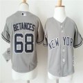 New York Yankees Dellin Betances 68# gray kid majestic baseball Jersey