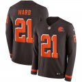 Cleveland Browns #21 Denzel Ward brown Nike Color Rush Limited Jerseys long sleeves