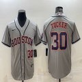 Nike Houston Astros #30 Kyle Tucker gray baseball jerseys -BD 02