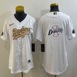 Youth Los Angeles Dodgers blank white majestic baseball Jerseys-BD 07