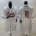 Nike Detroit Tigers blank white Majestic baseball jerseys Joint name-BD 02