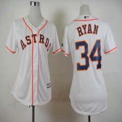 women Houston Astros 34 Nolan Ryan white baseball jerseys