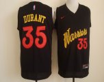 nike Golden State Warriors #35 Kevin Durant Black Fashion NBA Jersey