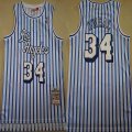 Los Angeles Lakers 34# Shaquille O'Neal white blue throwback NBA Jerseys-XD