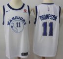 Nike Golden State Warriors #11 Klay Thompson white basketball jersey-MHD