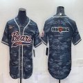 Nike Chicago Bears blank gray camo baseball jerseys Joint name-BD 01