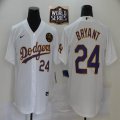 Nike Los Angeles Dodgers Kobe Bryant White majestic baseball Jersey 2020 World Series