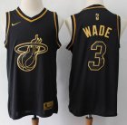 Miami Heat #3 Dwyane Wade black basketball jersey limited edition-S8