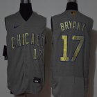 Nike Chicago Cubs #17 Kris Bryant gray Gold Flexbase Authentic Collection Jersey-WL