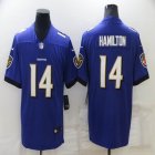 Nike Baltimore Ravens #14 Kyle Hamilton purple Color Rush Limited Jersey