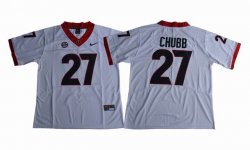 Georgia Bulldogs Nick Chubb #27 College Football Limited Jersey -White