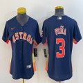 Women Nike Houston Astros #3 Jeremy Pena blue majestic baseball jerseys-BD