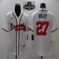 Nike Atlanta Braves #27 Austin Riley white majestic baseball Jerseys