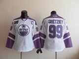 Women Edmonton Oilers #99 Wayne Gretzky White Jersey