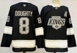 Los Angeles Kings #8 Drew Doughty black hockey jersey with A patch-PD