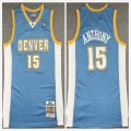 Denver Nuggets 15# Carmelo Anthony blue Throwback nba jerseys-XD