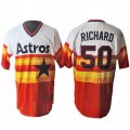 2011 MLB Houston Astros 50 RICHARD red jerseys