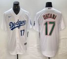 Los Angeles Dodgers #17 Shohei Ohtani Nike white throwback majestic baseball Jersey-BD 02