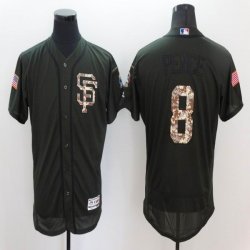 2016 San Francisco Giants Hunter Pence #8 green camo Flexbase Authentic Collection Jersey