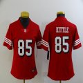 Women 49ers #85 George Kittle nike red Color Rush Limited Jersey