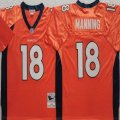 Denver Broncos #18 Peyton Manning Throwback Orange NFL Jerseys