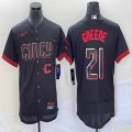 Nike Cincinnati Reds #21 Hunter Greene black Flexbase Authentic Collection Jersey city version -BD 05