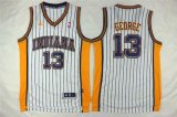 2015 Indiana pacers #13 Paul George white nba signature jerseys Blue stripes