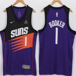 Nike Phoenix Suns #1 Devin Booker Purple NBA basketball Jersey-XD