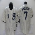 Chicago White Sox #7 Anderson white majestic Baseball Jersey Dream version -BD