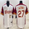 Majestic Venezuela Baseball #27 Jose Altuve White 2023 World Baseball Classic Replica Player Jersey 04