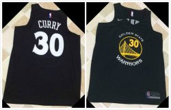 Nike Golden State Warriors #30 Stephen Curry black nba basketball jersey-LT