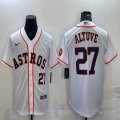 Nike Houston Astros #27 Jose Altuve white majestic baseball jerseys-BD