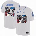 North Carolina Tar Heels Michael Jordan #23 white Printing fashion version college football jersey-4