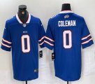 Nike Buffalo Bills #0 Keon Coleman blue Color Rush Limited Jersey