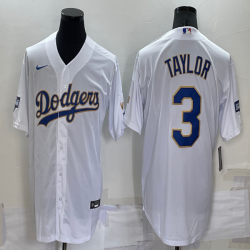 Nike Los Angeles Dodgers #3 Chris Taylor white new majestic baseball Jerseys-BD