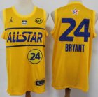 2021 Los Angeless Lakers #24 Kobe Bryant yellow NBA All Star nba Jersey