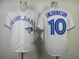 Toronto Blue Jays #10 Edwin Encarnacion White MLB Jerseys