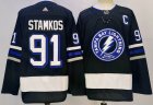 Adidas Tampa Bay Lightning #91 Steven Stamkos darkblue nhl hockey jerseys-PD