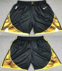 Golden State Warriors black yellow nba shorts