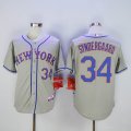 2016 New York Mets 34# Noah Syndergaard gray baseball jerseys