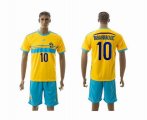 2014-2015 Sweden national team IBRAHIMOVIC 10 yellow soccer jerseys home