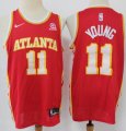 Atlanta Hawks #11 Trae Young red nike nba basketball Jersey-S8