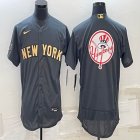 Nike New York Yankees blank gray Flexbase Authentic Collection Jersey-BD