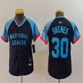 Youth National League #30 Paul Skenes Nike Navy 2024 MLB All-Star Game Limited Player Jersey